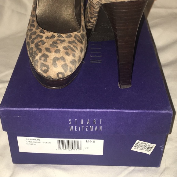 Stuart Weitzman Leopard Suede Platform Pump - Picture 6 of 6